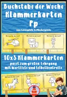 Vorschau - Stationenlernen - Klammerkarten Lautposition Laut P - Buchstabe der Woche - Deckblatt