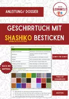 Vorschau - Mal- und Bastelvorlagen - Geschirrtuch besticken mit Shashiko - Deckblatt