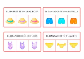 Vista previa - Hojas de trabajo - Comprensió lectora d’estiu: 1 frase + 3 opcions (PAL) - página 1