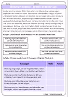 Vorschau - Unterrichtsreihen - Werbung im Internet – So wirst du beeinflusst (Arbeitsblatt) - Deckblatt