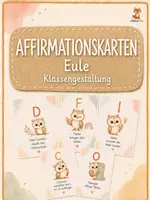 Vorschau - Bildkarten - Affirmationskarten Grundschule - Eule - Deckblatt