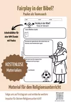 Vorschau - Arbeitsblätter - Fairplay in der Bibel? Paulus als Teamcoach - Deckblatt