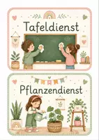 Vorschau - Bildkarten - Klassendienste Grundschule – Bildkarten Klassenorganisation - Seite 1