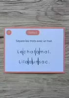 Aperçu - Apprentissages en autonomie - Cartes séparer les mots phrase CP-CE1 - Page 2