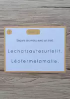 Aperçu - Apprentissages en autonomie - Cartes séparer les mots phrase CP-CE1 - Page 1