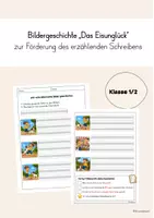 Vorschau - Arbeitsblätter - Bildergeschichte Klasse 1/2 - Das Eisunglück - Deckblatt