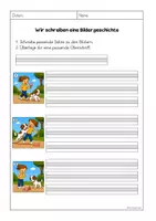 Vorschau - Arbeitsblätter - Bildergeschichte Klasse 1/2 - Das Eisunglück - Seite 1