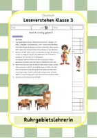 Vorschau - Arbeitsblätter - Leseverstehen Klasse 3 - Deckblatt