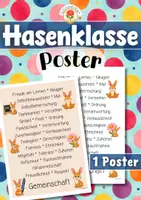 Vorschau - Poster - Hasenklasse - Poster | Klassenraumdekoration (Klassentier) - Deckblatt