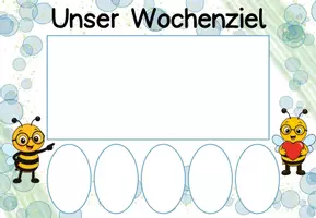 Vorschau - Poster - Ziel der Woche + Klassenregeln Materialpaket 🐝 | Bienenklasse | Klassentier Biene | Growth Mindset & Classroom Management - Seite 2