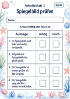 Vorschau - Arbeitsblätter - Spiegeln Klasse 3 | Mathematik Klasse 3 | 6 Arbeitsblätter als PDF - Seite 1