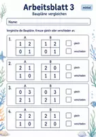 Vorschau - Arbeitsblätter - Baupläne Klasse 3 | Mathematik Klasse 3 | 6 Arbeitsblätter als PDF - Seite 3