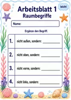 Vorschau - Arbeitsblätter - Orientierung im Raum Klasse 3 | Mathematik Klasse 3 | 6 Arbeitsblätter als PDF - Seite 1