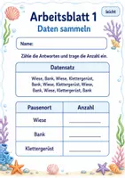 Vorschau - Arbeitsblätter - Daten und Diagramme Klasse 3 | Mathematik Klasse 3 | 6 Arbeitsblätter als PDF - Seite 1