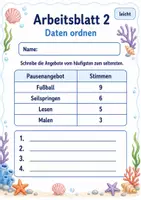 Vorschau - Arbeitsblätter - Daten und Diagramme Klasse 3 | Mathematik Klasse 3 | 6 Arbeitsblätter als PDF - Seite 2