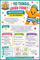 Vista previa - Unidades / Secuencias / Situaciones de Aprendizaje - Yo tengo… ¿Quién tiene? Multiplicaciones 6.º de Primaria Juego cooperativo 36 tarjetas Cálculo mental DUA - página 1