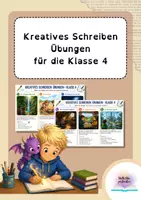 Vorschau - Arbeitsblätter - Kreatives Schreiben Übungen für die Klasse 4 - Deckblatt