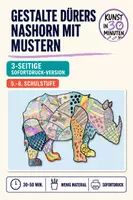Vorschau - Stundenentwürfe - Kunst in 30 Minuten - Gestalte Dürers Nashorn mit Mustern - Deckblatt