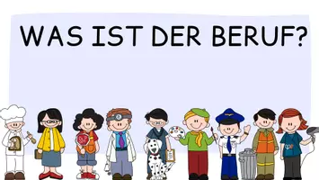 Vorschau - Präsentationen/Tafelbilder - Was ist der Beruf, PowerPoint Quiz, interaktiv, DaZ - Seite 1