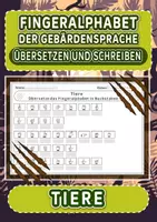 Vorschau - Arbeitsblätter - Arbeitsblätter zum Fingeralphabet der Gebärdensprache – Thema Tiere - Deckblatt