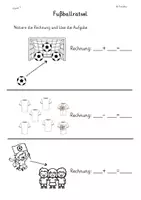 Vorschau - Arbeitsblätter - Mathe Rätsel Klasse 1 und 2 Thema Fußball - Seite 3
