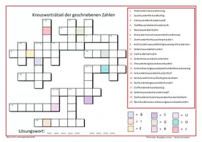 Vorschau - Arbeitsblätter - Zahlen ausschreiben: Kreuzworträtsel der geschriebenen Zahlen - Deckblatt