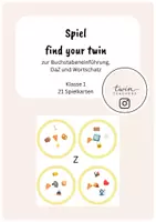 Vorschau - Spiele - Spiel: Find your twin! Buchstabeneinführung Z - Deckblatt