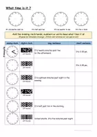 Vorschau - Arbeitsblätter - What time is it? Telling the time exercises (2 pages) - Seite 1