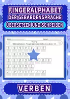 Vorschau - Arbeitsblätter - Arbeitsblätter zum Fingeralphabet der Gebärdensprache – Thema Verben - Deckblatt