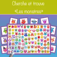Aperçu - Jeux - Cherche et trouve "les monstres" - Page de couverture