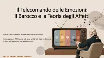anteprima - Programmi scolastici / Materiali per docenti - "Il Telecomando delle emozioni" (Teoria degli Affetti) - Pagina di copertina