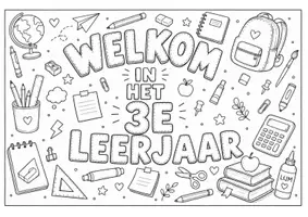 Voorbeeld - Kleurplaten - welkom in de klas - Pagina 2