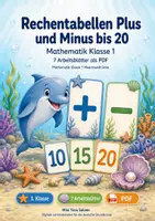 Vorschau - Arbeitsblätter - Rechentabellen Plus und Minus bis 20 | Mathematik Klasse 1 | 7 Arbeitsblätter als PDF - Deckblatt
