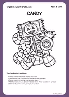 Vorschau - Arbeitsblätter - Read & Color Halloween – 4 Englisch Arbeitsblätter (Klasse 5/6) - Seite 3