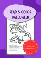 Vorschau - Arbeitsblätter - KOSTENLOS: Halloween Read and Color | Reading Comprehension - Deckblatt