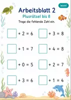 Vorschau - Arbeitsblätter - Zahlenrätsel bis 10 | Mathematik Klasse 1 | 7 Arbeitsblätter als PDF - Seite 2