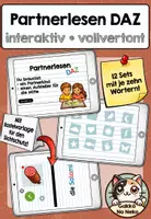 Vorschau - Spiele - Partnerlesen DAZ - interaktiv & vollvertont - Deckblatt