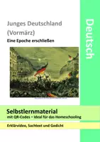 Vorschau - Arbeitsblätter - Junges Deutschland Vormärz - Epochen, Erklärvideo, Sachtext, Gedicht - Deckblatt