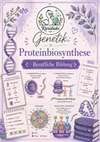 Vorschau - Arbeitsblätter - Grundlagen der Genetik: Proteinbiosynthese mit Lösung - Deckblatt