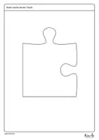 Vorschau - Mal- und Bastelvorlagen - Blanko Puzzleteile für ein Gemeinschaftsprojekt - Seite 1