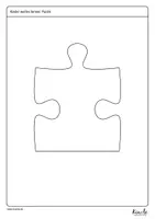 Vorschau - Mal- und Bastelvorlagen - Blanko Puzzleteile für ein Gemeinschaftsprojekt - Seite 2