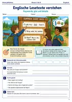 Vorschau - Arbeitsblätter - Englisch Lesetexte verstehen Arbeitsheft Klasse 5 bis 6 Keywords Gist und Details - Deckblatt