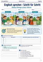 Vorschau - Arbeitsblätter - Englisch Sprechen Arbeitsheft Klasse 5 bis 6 kleine Dialoge sicher führen - Deckblatt
