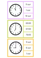 Voorbeeld - doe-doosjes klokkijken hele uren knijpkaarten - Voorblad