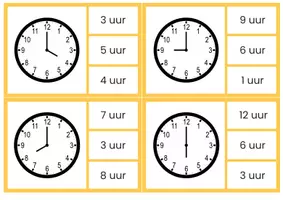 Voorbeeld - doe-doosjes klokkijken hele uren knijpkaarten - Pagina 3