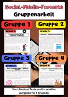 Vorschau - Stationenlernen - Social-Media-Formate Gruppenarbeit - Deckblatt