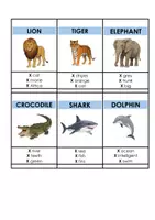 Vorschau - Bildkarten - DANGEROUS ANIMALS Guess The Word (More 3 Unit 4) Vocabulary Game - Seite 1