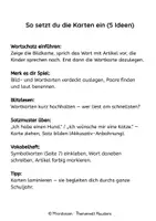 Vorschau - Arbeitsblätter - Bildkarten Haustiere – DaZ Wortschatzkarten | A1 Grundschule - Seite 1