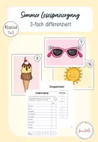 Vorschau - Arbeitsblätter - Lesespaziergang Sommer - Deckblatt