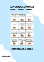 Vorschau - Bildkarten - Dangerous Animals Conversation Cards (More 3 Unit 4) - Deckblatt
